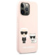 Karl Lagerfeld KLHCP13LSSKCI iPhone 13 Pro / 13  6,1" hardcase jasno różowy/light pink Silicone Karl & Choupette