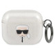 Karl Lagerfeld KLA3UKHGS AirPods 3 cover srebrny/silver Glitter Karl`s Head