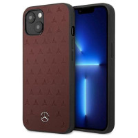 Mercedes MEHCP13SPSQRE iPhone 13 mini 5,4" czerwony/red hardcase Leather Stars Pattern