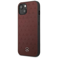 Mercedes MEHCP13SPSQRE iPhone 13 mini 5,4" czerwony/red hardcase Leather Stars Pattern
