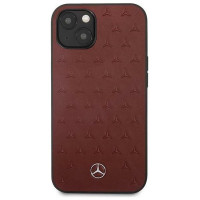 Mercedes MEHCP13SPSQRE iPhone 13 mini 5,4" czerwony/red hardcase Leather Stars Pattern