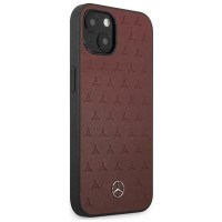 Mercedes MEHCP13SPSQRE iPhone 13 mini 5,4" czerwony/red hardcase Leather Stars Pattern