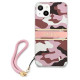 Guess GUHCP13MKCABPI iPhone 13 6.1" pink/pink hardcase Camo Strap Collection