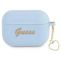 Guess GUAPLSCHSB AirPods Pro cover blue/blue Silicone Charm Heart Collection