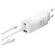 3Mk Protection 3MK HyperCharger 65W 2xUSB-C + 1xUSB-A charger GAN, PD + QC
