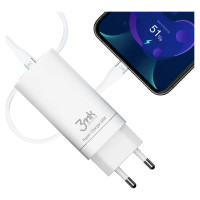 3Mk Protection 3MK HyperCharger 65W 2xUSB-C + 1xUSB-A charger GAN, PD + QC