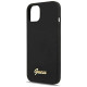 Guess GUHMP13MLSLMGBK iPhone 13 6.1" black/black hardcase Silicone Script Gold Logo Magsafe