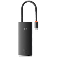 Baseus Lite Series multifunctional USB Type C HUB - 2 x USB 3.0 / USB Type C / HDMI 1.4 / SD/TF OTG black (WKQX050001)