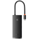 Baseus Lite Series multifunctional USB Type C HUB - 2 x USB 3.0 / USB Type C / HDMI 1.4 / SD/TF OTG black (WKQX050001)
