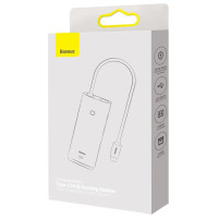 Baseus Lite Series multifunctional USB Type C HUB - 2 x USB 3.0 / USB Type C / HDMI 1.4 / SD/TF OTG black (WKQX050001)