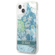 Guess GUHCP13SLFLSN iPhone 13 mini 5.4" green/green hardcase Flower Liquid Glitter