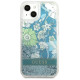 Guess GUHCP13SLFLSN iPhone 13 mini 5.4" green/green hardcase Flower Liquid Glitter