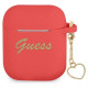 Guess GUA2LSCHSR AirPods cover red/red Silicone Charm Heart Collection