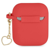 Guess GUA2LSCHSR AirPods cover red/red Silicone Charm Heart Collection