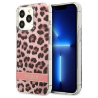 Guess GUHCP13LHSLEOP iPhone 13 Pro / 13 6.1" pink/pink hardcase Leopard