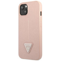 Guess GUHCP13SPSATLP iPhone 13 mini 5.4" pink/pink hardcase SaffianoTriangle Logo