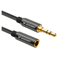 Wozinsky mini jack extension cable (female-male) AUX extension 3 m black