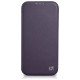 Icarer CE Premium Leather Folio Case iPhone 14 Plus Magnetic Flip Leather Folio Case MagSafe Dark Purple (WMI14220715-DP)