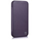 Icarer CE Premium Leather Folio Case iPhone 14 Plus Magnetic Flip Leather Folio Case MagSafe Dark Purple (WMI14220715-DP)