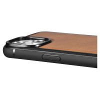 Icarer Leather Oil Wax case covered with natural leather for iPhone 14 Plus brown (WMI14220719-TN)