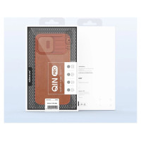 Nillkin Qin Leather Pro Case iPhone 14 Pro Max Camera Cover Holster Cover Flip Case Brown