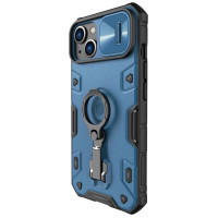Nillkin CamShield Armor Pro Case iPhone 14 Plus armored cover with camera cover ring stand blue