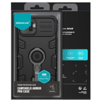 Nillkin CamShield Armor Pro Case iPhone 14 Plus armored cover with camera cover ring stand blue