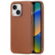 Dux Ducis Naples case for iPhone 14 magnetic leather case MagSafe brown