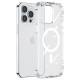 Joyroom Magnetic Defender Magnetic Case for iPhone 14 Plus Armored Case with Hooks Stand Clear (MagSafe Compatible)