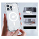 Joyroom Magnetic Defender Magnetic Case for iPhone 14 Plus Armored Case with Hooks Stand Clear (MagSafe Compatible)