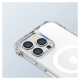 Joyroom Magnetic Defender Magnetic Case for iPhone 14 Plus Armored Case with Hooks Stand Clear (MagSafe Compatible)