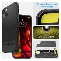 Spigen Rugged Armor Mag Case with MagSafe for iPhone 14 - Matte Black
