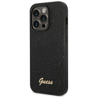 Guess GUHCP14LHGGSHK iPhone 14 Pro 6,1" czarny/black hard case Glitter Script