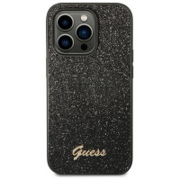 Guess GUHCP14LHGGSHK iPhone 14 Pro 6,1" czarny/black hard case Glitter Script