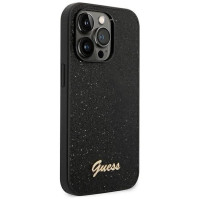 Guess GUHCP14LHGGSHK iPhone 14 Pro 6,1" czarny/black hard case Glitter Script