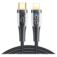 Joyroom Star-Cloud Series A3 USB-C / Lightning Cable 20W 1.2m with Smart Switch - Black