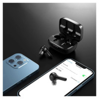 Choetech TWS wireless headphones with solar panel black (BH-T09)