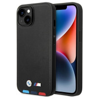 BMW Case BMW BMHCP14M22PTDK iPhone 14 Plus 6.7 "black / black Leather Stamp Tricolor