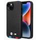 BMW Case BMW BMHCP14M22PTDK iPhone 14 Plus 6.7 "black / black Leather Stamp Tricolor