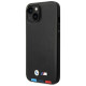 BMW Case BMW BMHCP14M22PTDK iPhone 14 Plus 6.7 "black / black Leather Stamp Tricolor