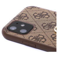 Guess case for iPhone 11 / XR from the 4G Big Metal Logo series - brown