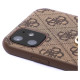 Guess case for iPhone 11 / XR from the 4G Big Metal Logo series - brown