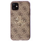 Guess case for iPhone 11 / XR from the 4G Big Metal Logo series - brown