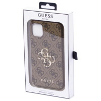 Guess case for iPhone 11 / XR from the 4G Big Metal Logo series - brown