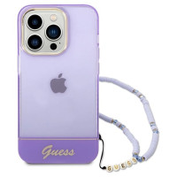 Guess GUHCP14XHGCOHU iPhone 14 Pro Max 6.7" purple/purple hardcase Translucent Pearl Strap