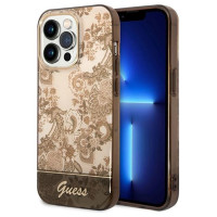 Guess GUHCP14XHGPLHC iPhone 14 Pro Max 6.7" ocher hardcase Porcelain Collection