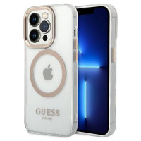 Guess GUHMP14XHTRMD iPhone 14 Pro Max 6.7 "gold / gold hard case Metal Outline Magsafe