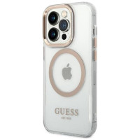 Guess GUHMP14XHTRMD iPhone 14 Pro Max 6.7 "gold / gold hard case Metal Outline Magsafe