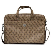 Guess Saffiano 4G Triangle Logo bag for a 16'' laptop - brown