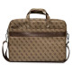 Guess Saffiano 4G Triangle Logo bag for a 16'' laptop - brown